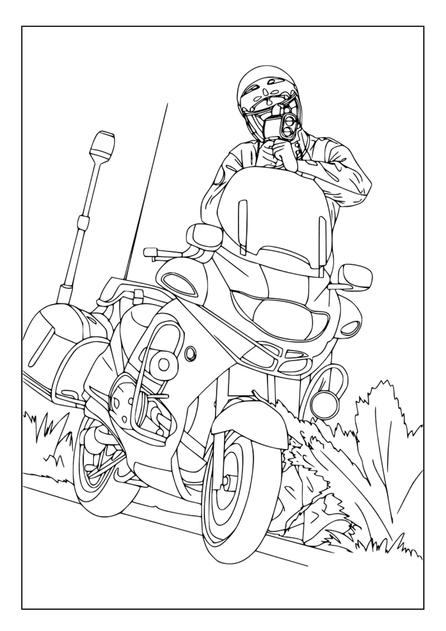 Printable Motorcycle Coloring Pages For Kids And Adults 100 Pages Instant Digital Download PDF Printable Cute Coloring Sheets Etsy