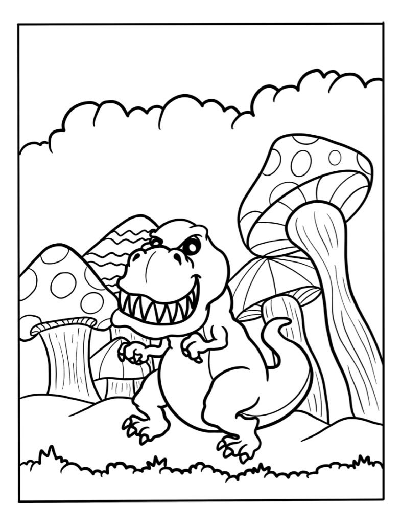 dino coloring page