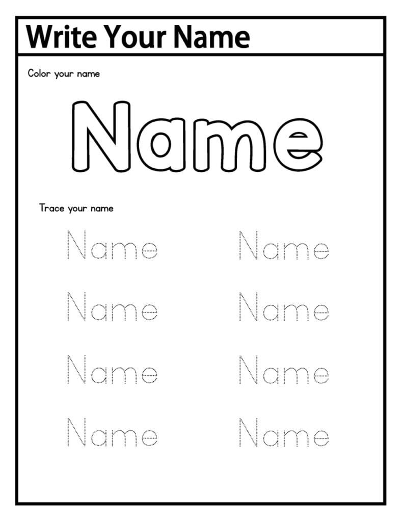 Printable Preschool Tracing Worksheets Name Tracing