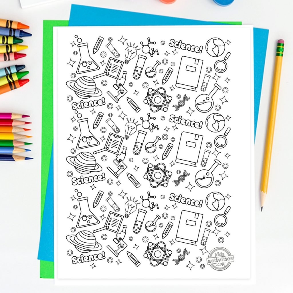 pdf coloring pages science