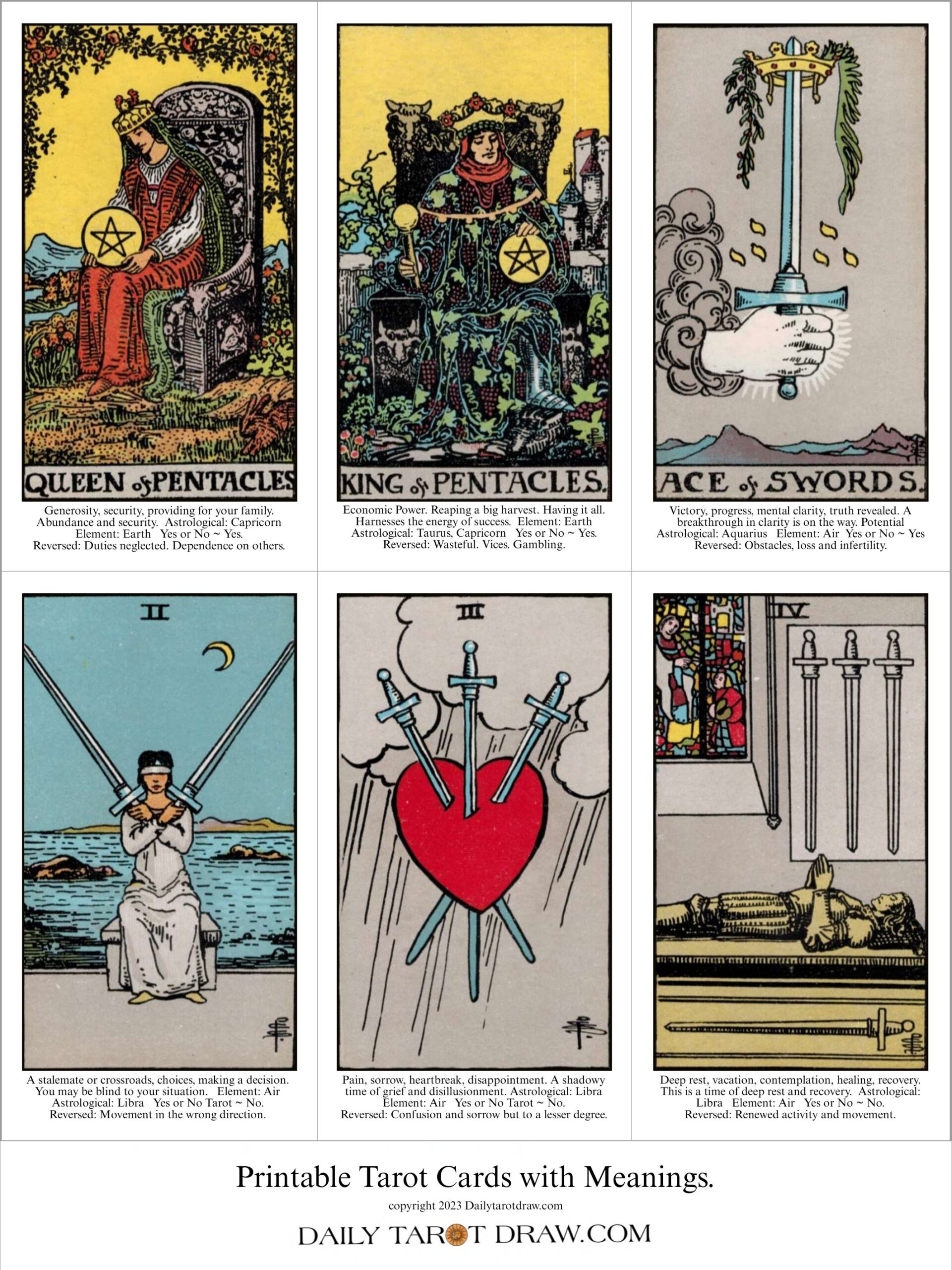 one tarot card draw worksheet pdf free