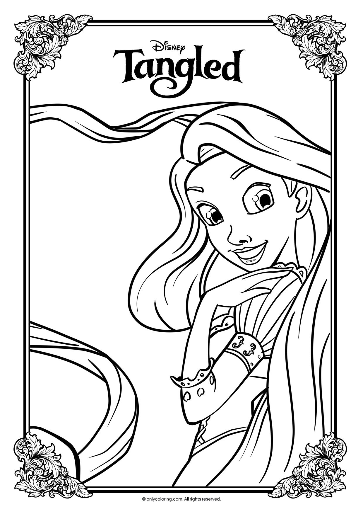 disney princess rapunzel coloring pages disney princess rapunzel coloring pages