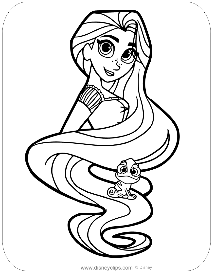 Rapunzel s Tangled Adventure Coloring Pages Disneyclips