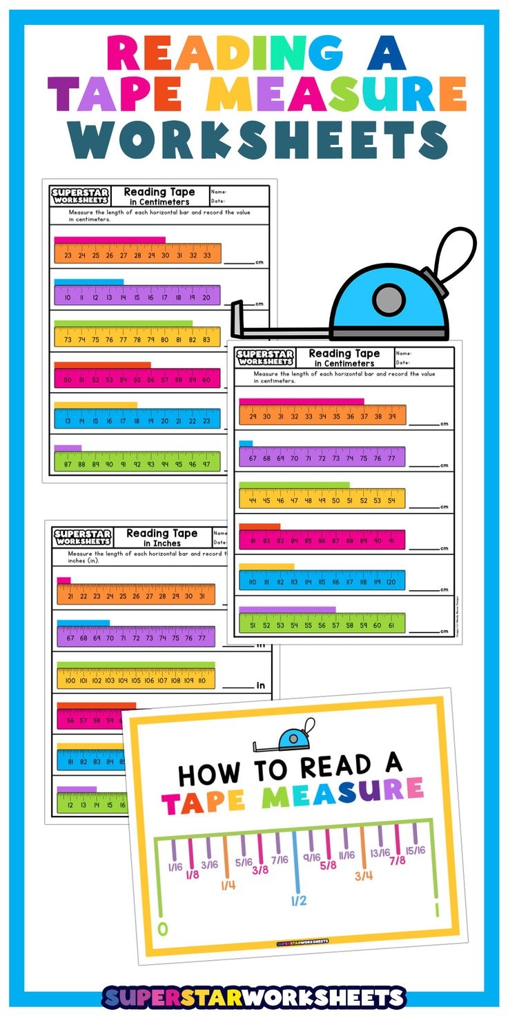 Reading A Tape Measure Worksheet