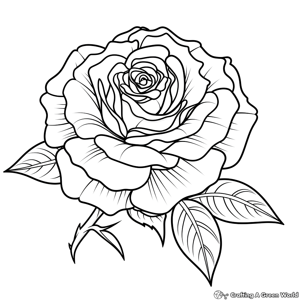 rose coloring pages