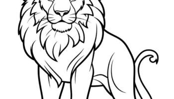 Roar Into Summer Fun With A Majestic Lion Coloring Page 