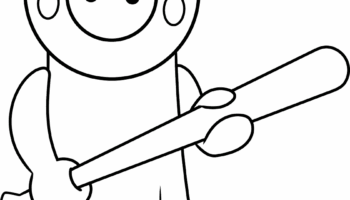 Roblox Piggy Coloring Page Easy Drawing Guides
