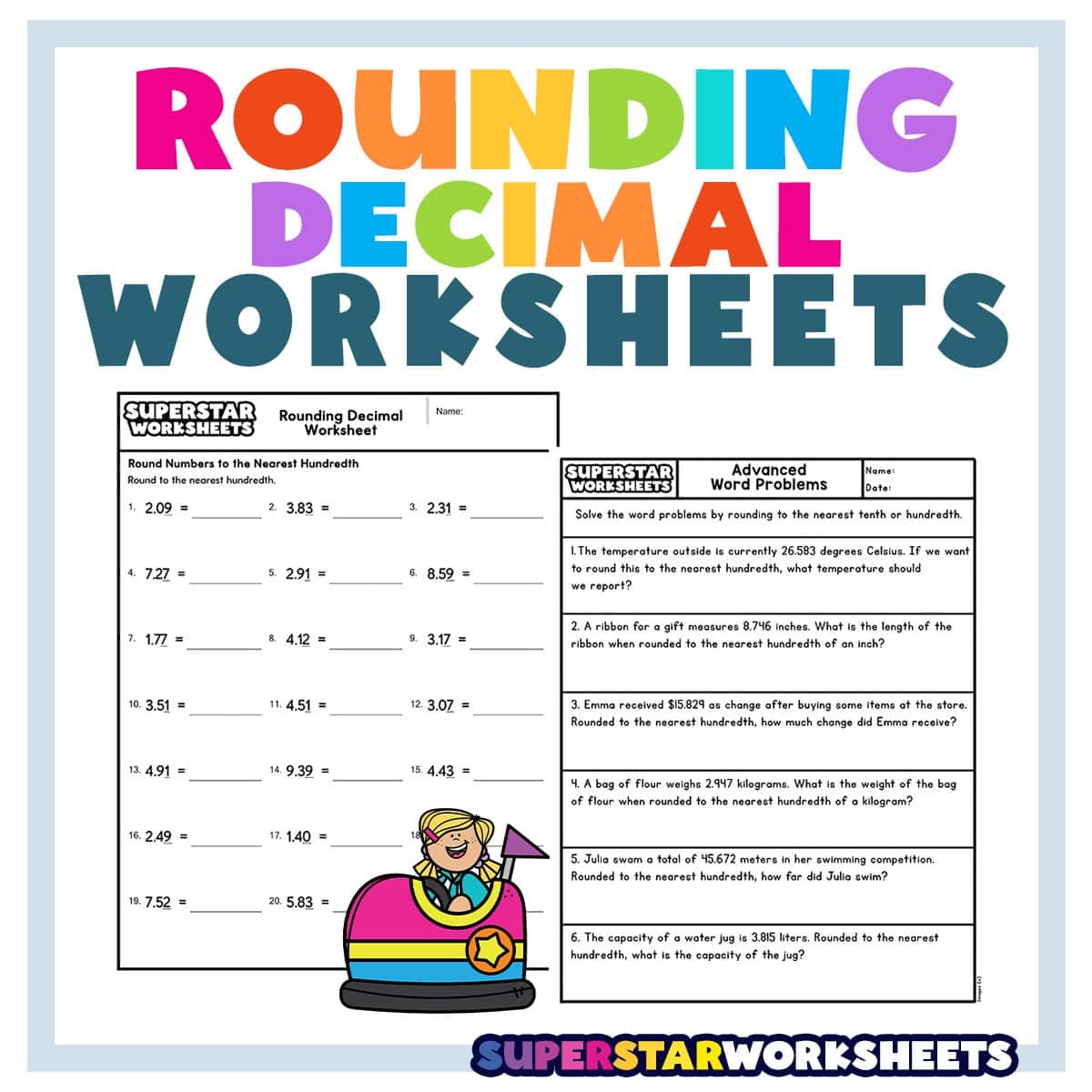 rounding decimals worksheet