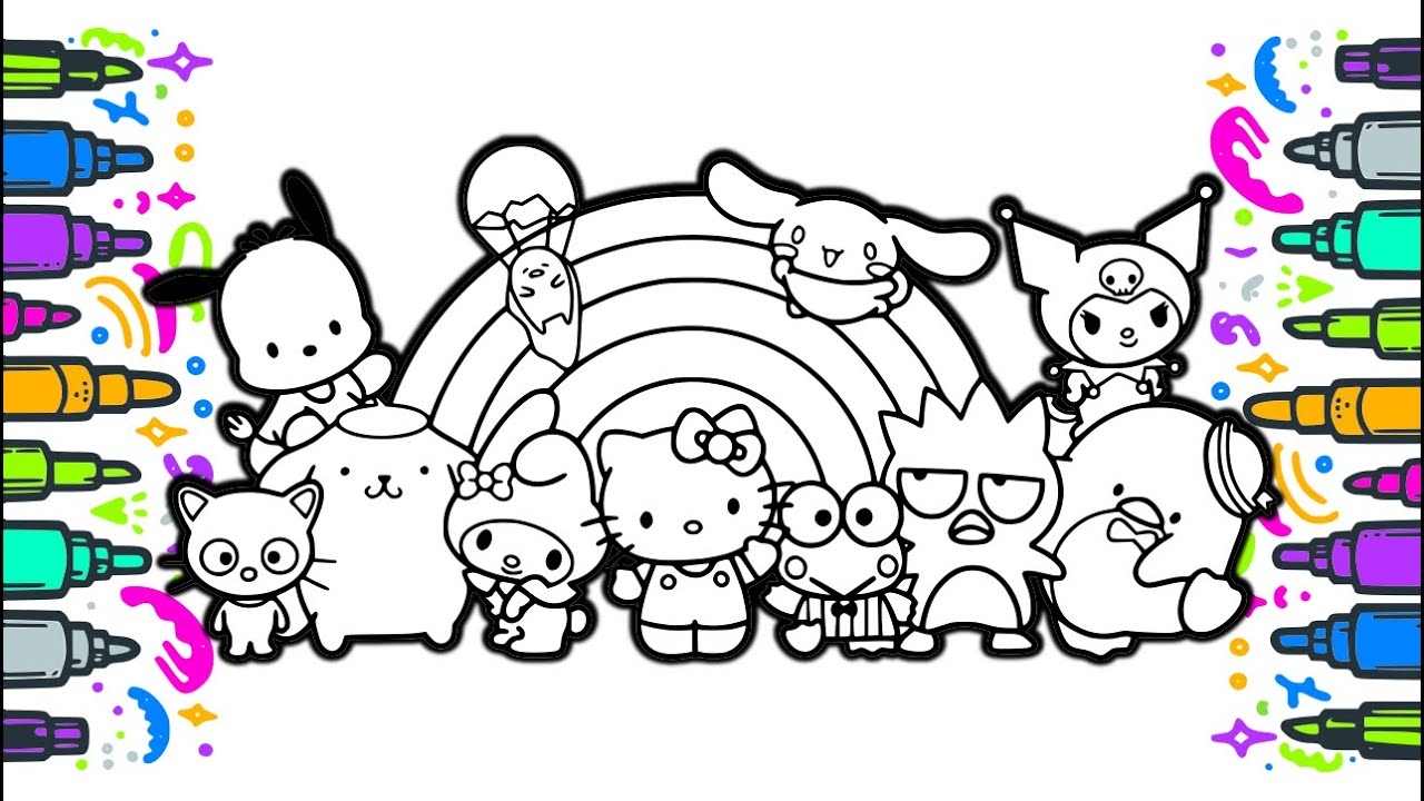 cinnamoroll cute coloring page for blind boxes