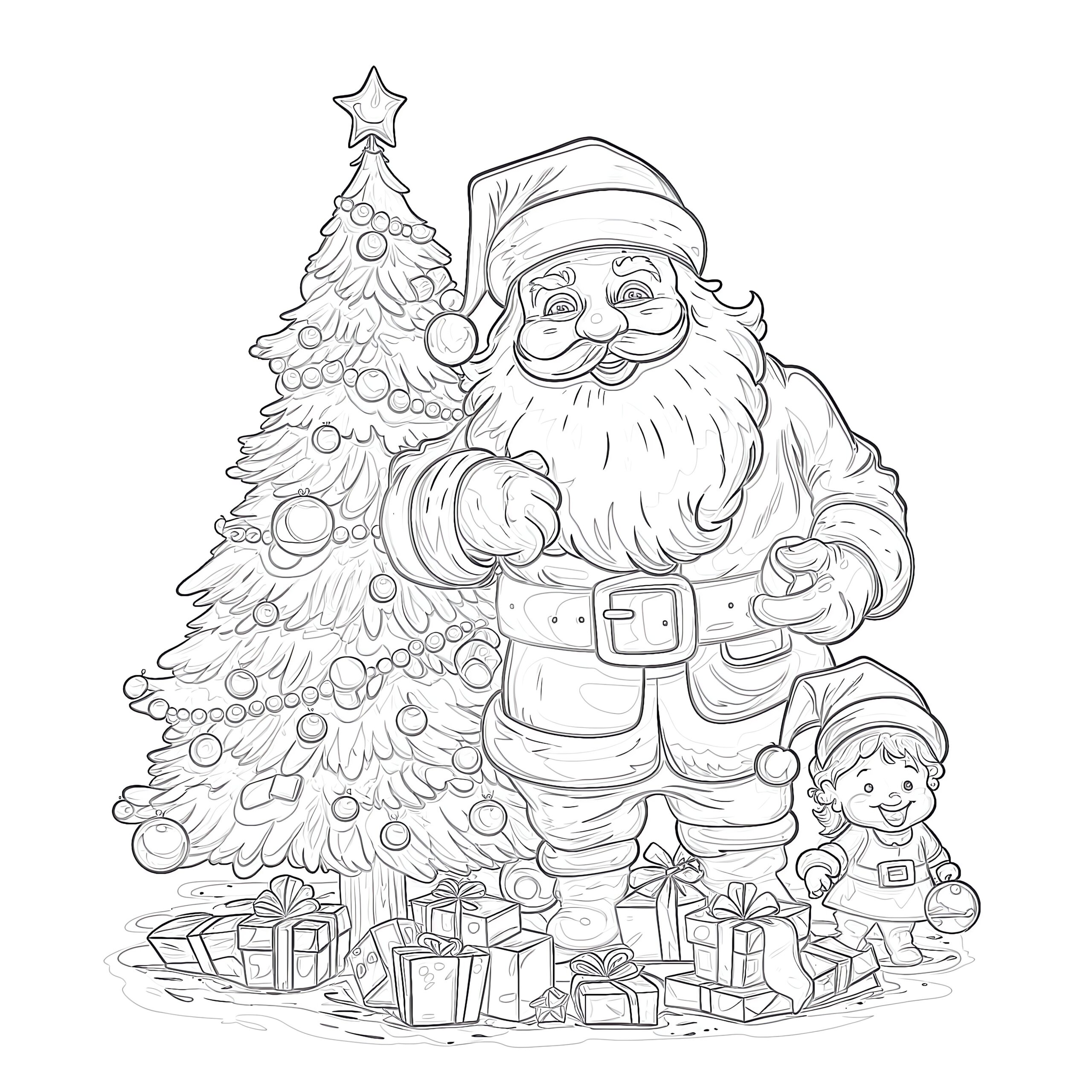 santa claus coloring page