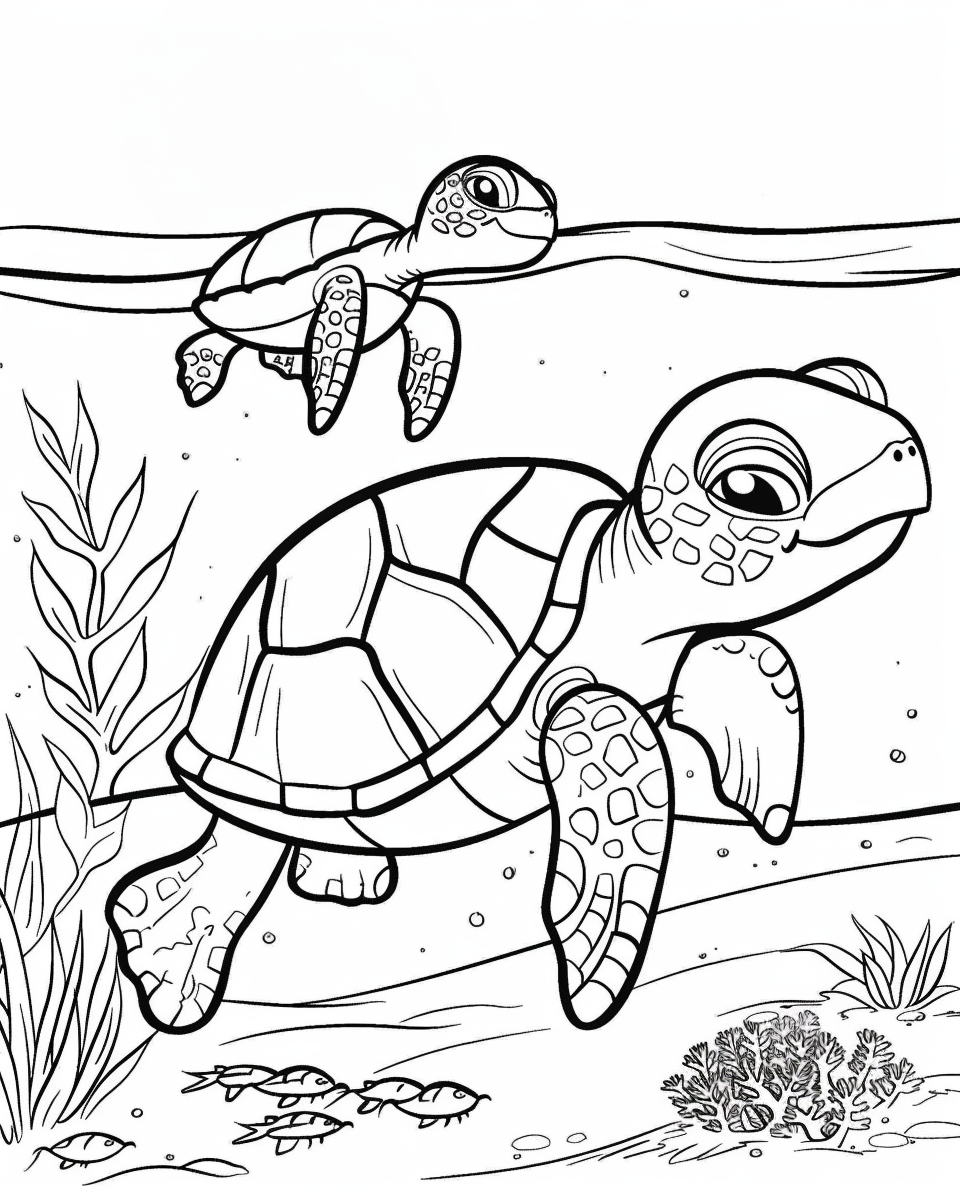 Sea Turtle Coloring Pages