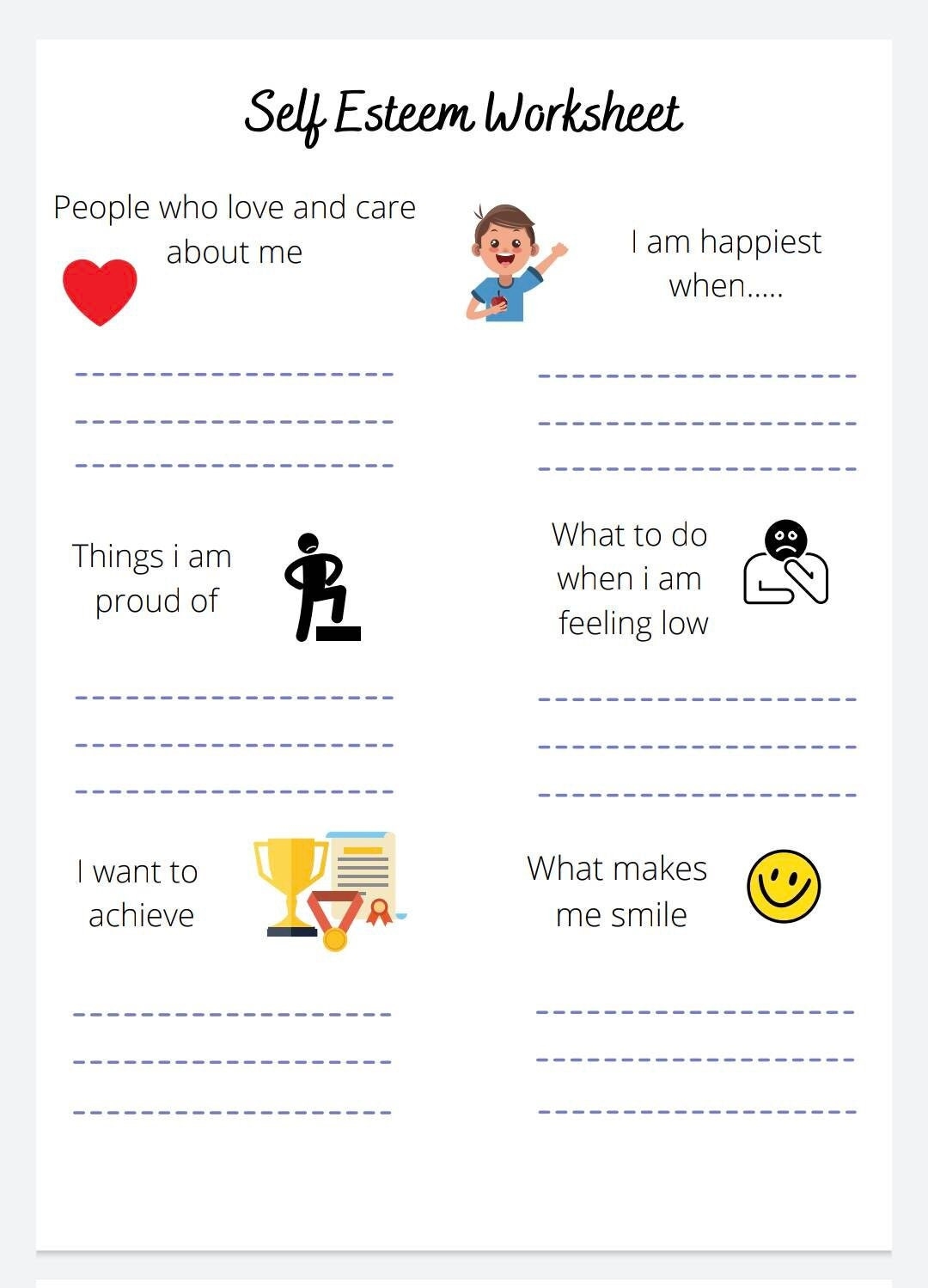 self care worksheets