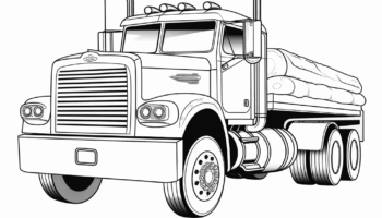 Semi Truck Trailer Coloring Pages Free Printable 