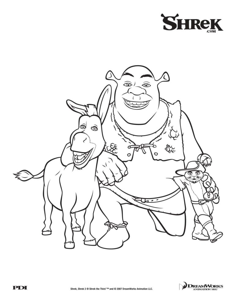Shrek Coloring Pages Denver Center For The Performing Arts