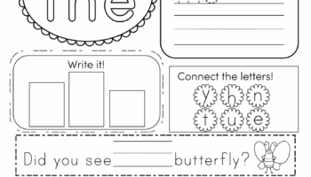 Sight Word the Worksheet Free Printable Digital PDF