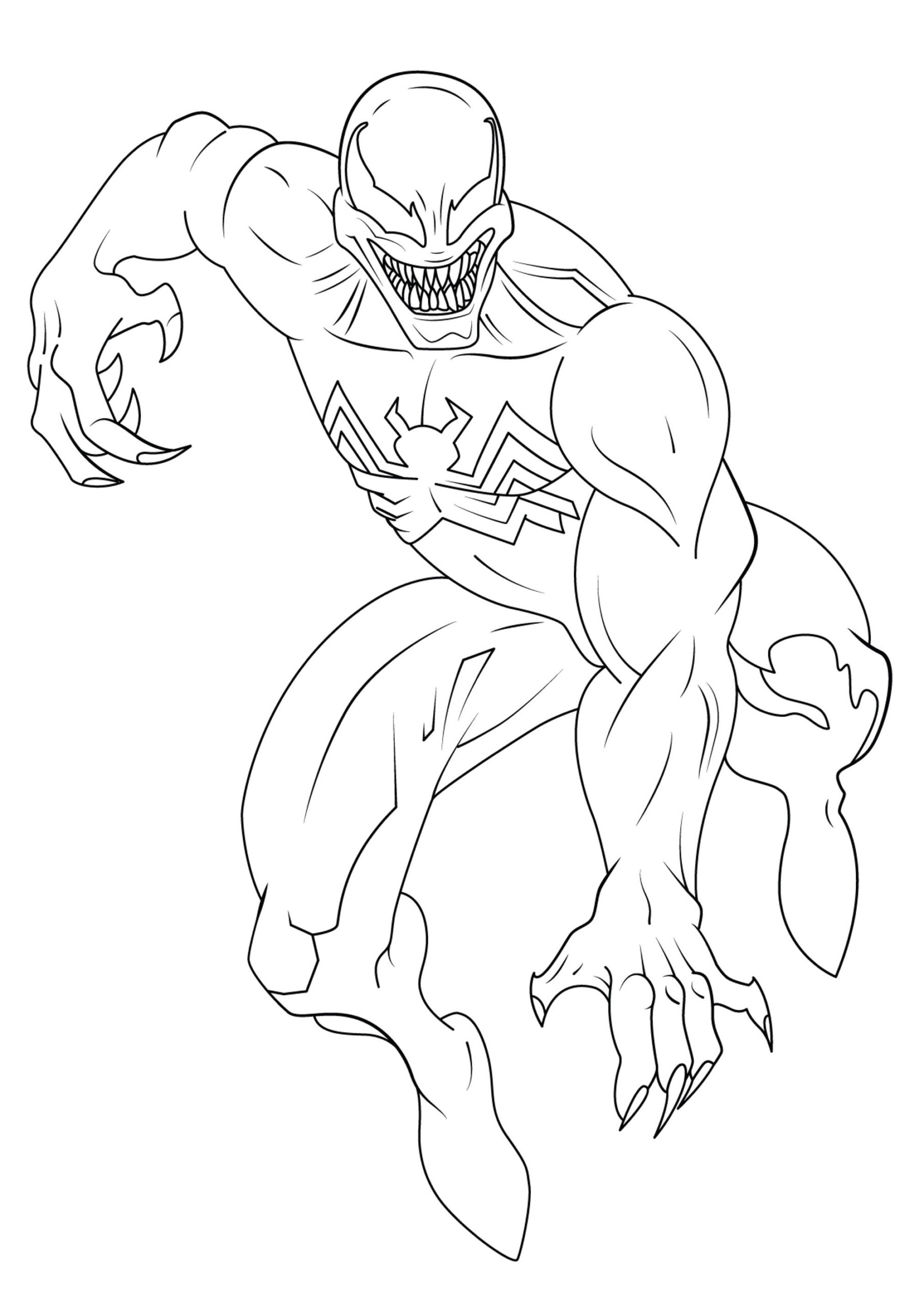 Simple Coloring Page Of Venom Venom Coloring Pages Simple Coloring Page Of Venom Venom Coloring Pages