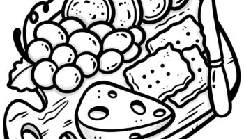 Simple Food Coloring Pages Digital Download 15 Pages Ally Art