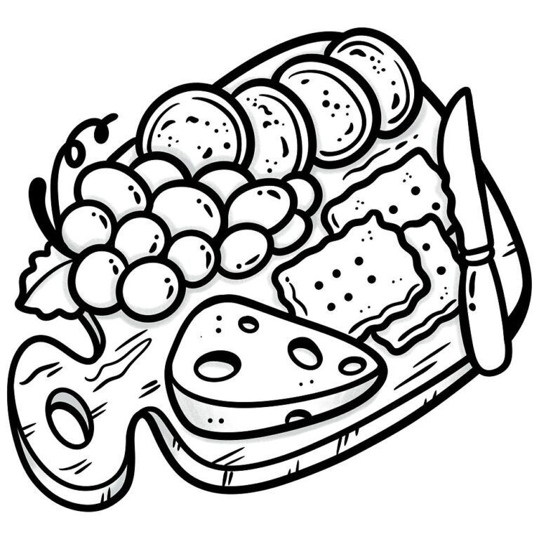 Simple Food Coloring Pages Digital Download 15 Pages Ally Art