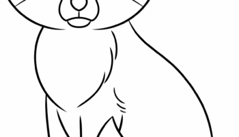 Simple Fox Coloring Page Easy Drawing Guides
