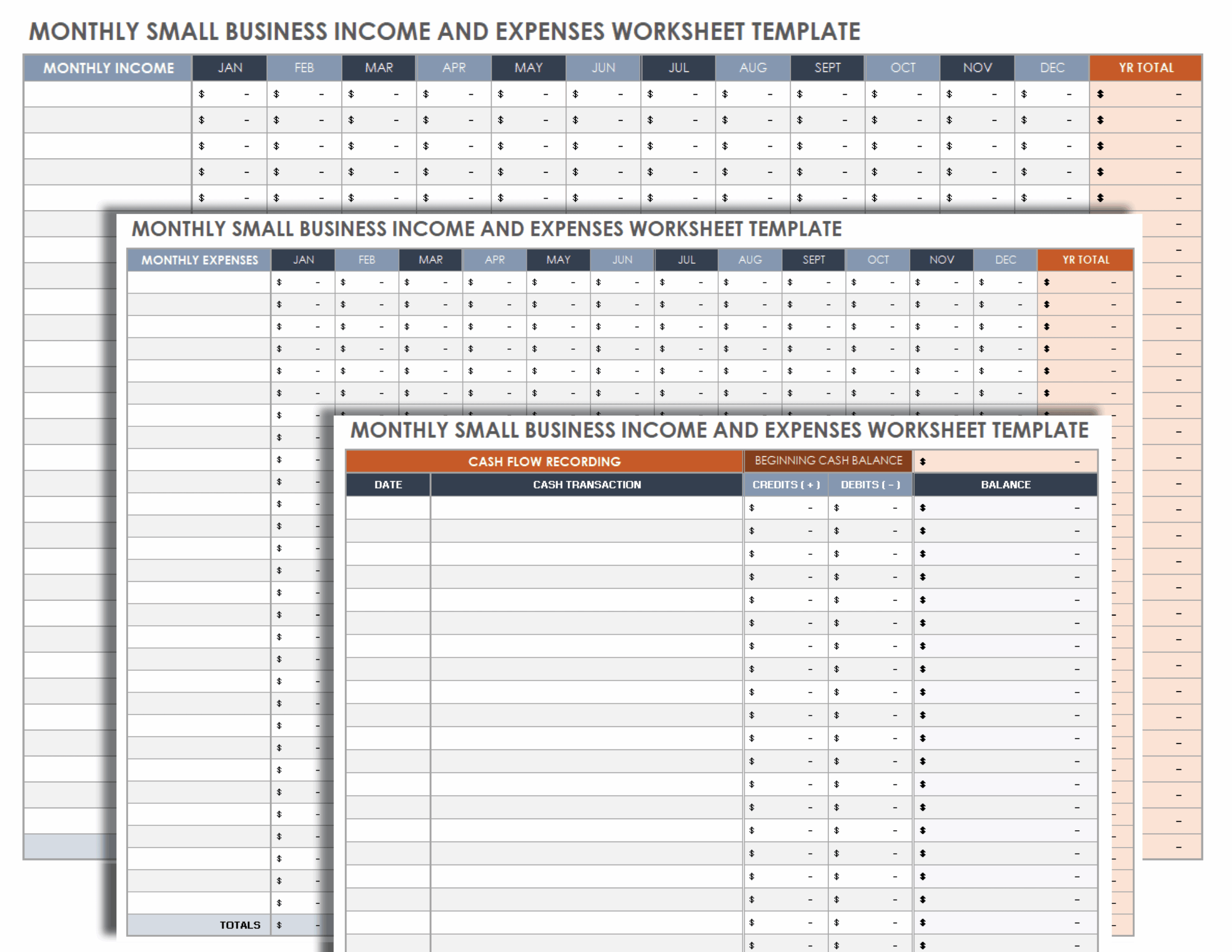 income and expense worksheet