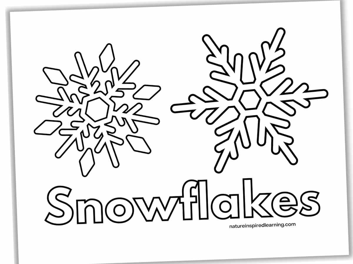 snowflake coloring page