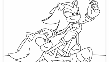 Sonic And Shadow Coloring Page Sketch Repo