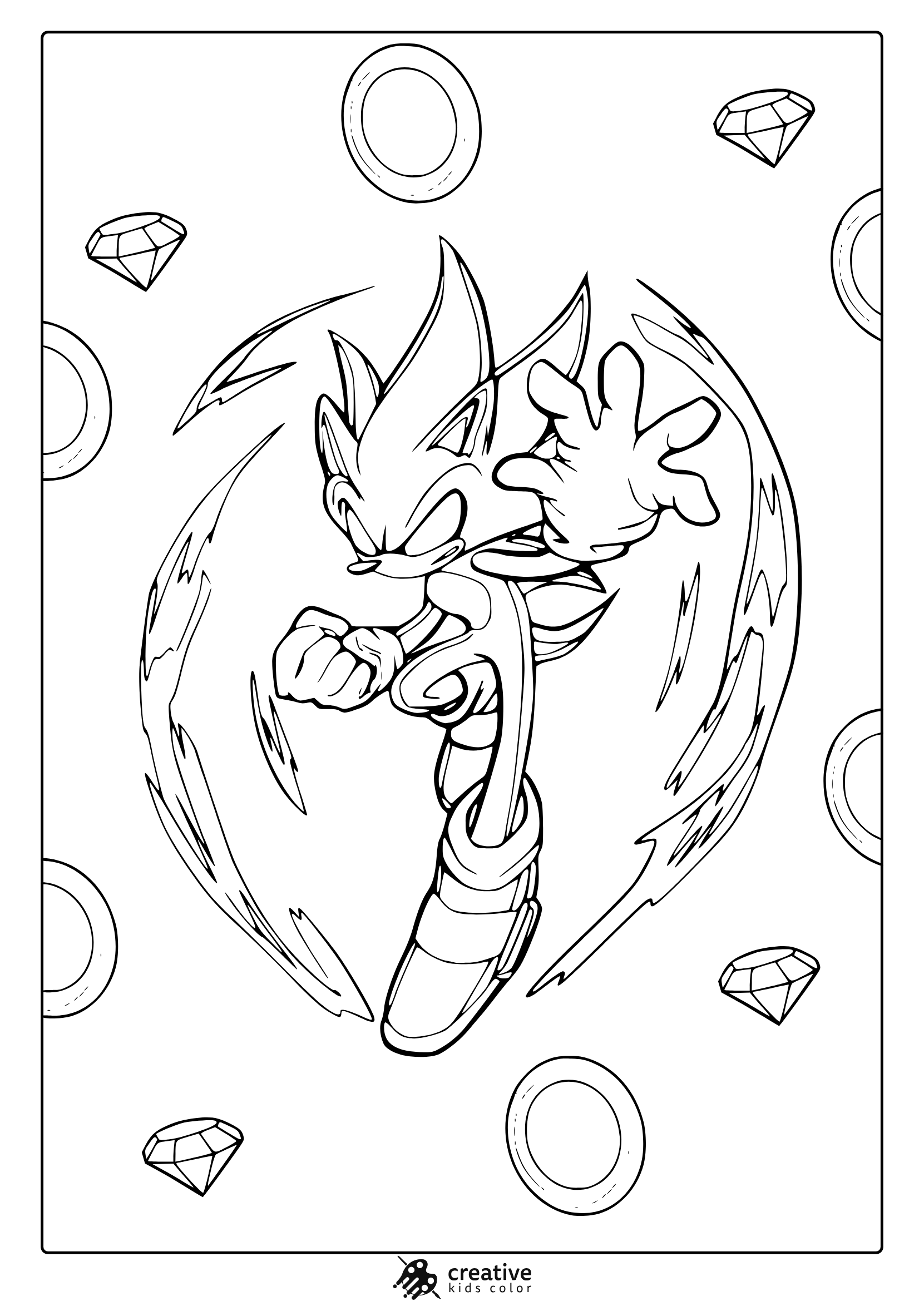 shadow sonic coloring pages