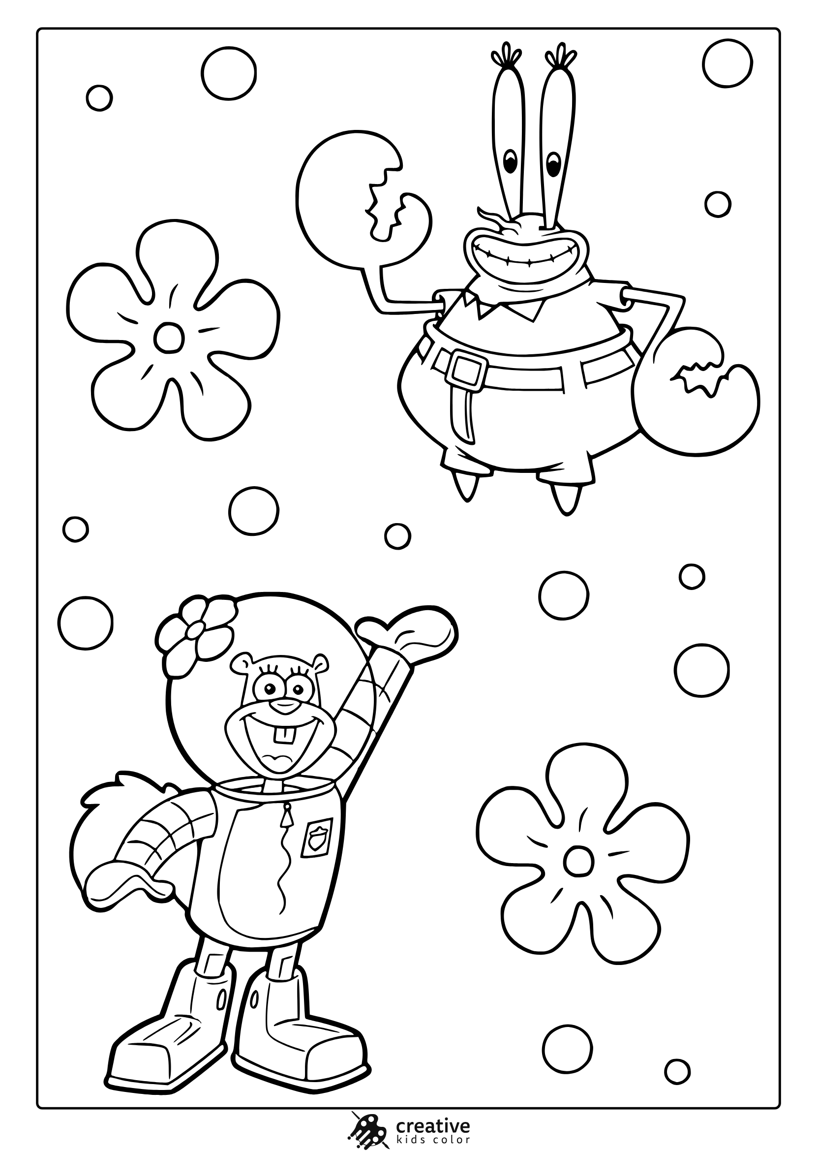 spongebob coloring page