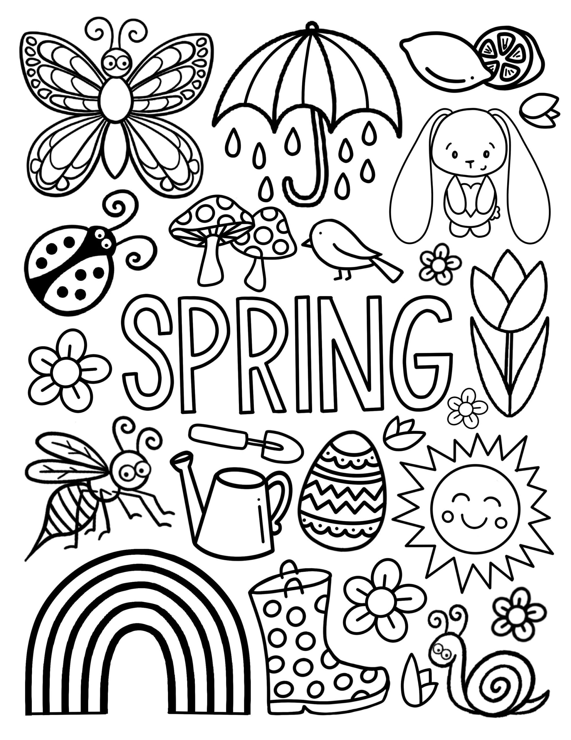spring coloring pages