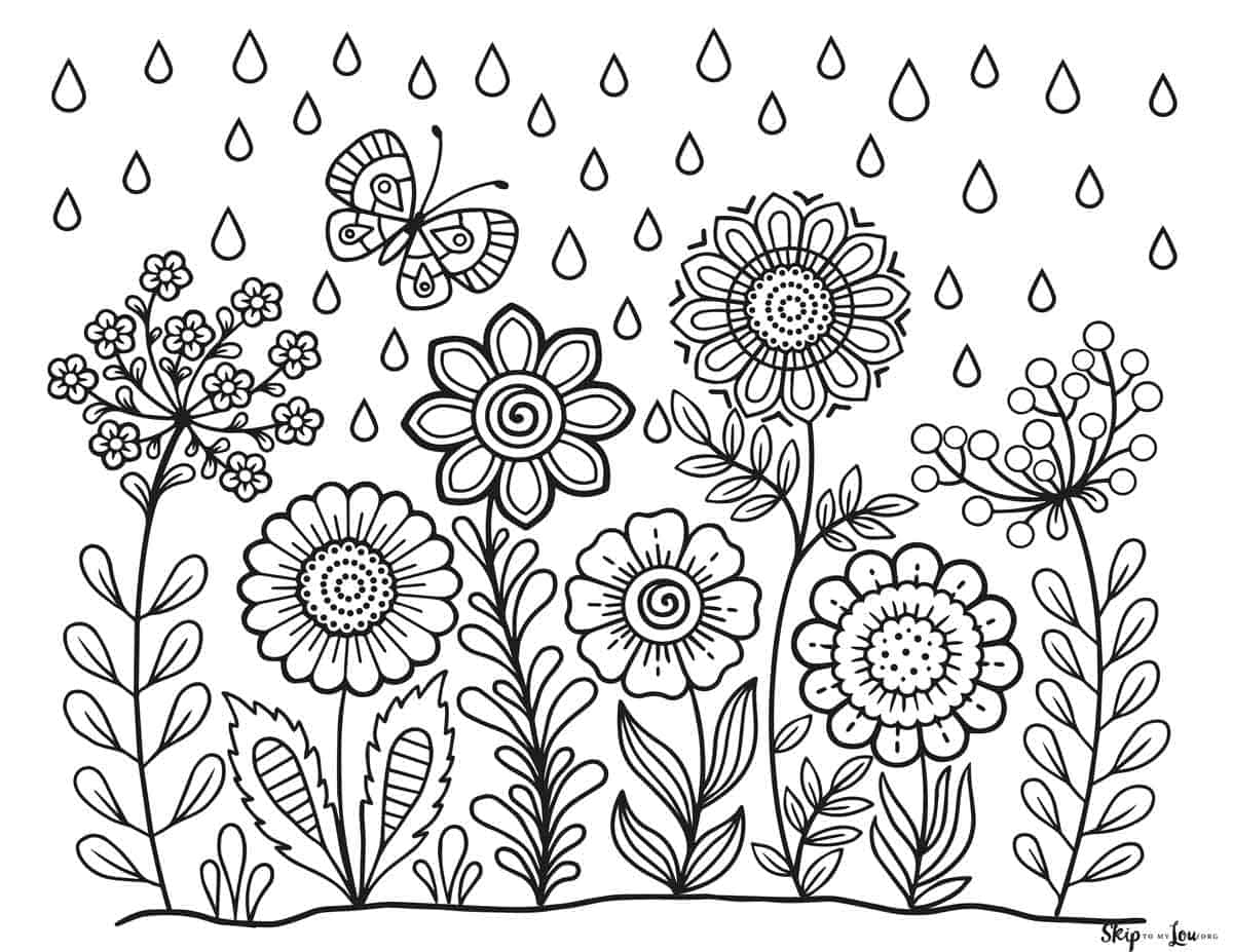 spring coloring pages printable