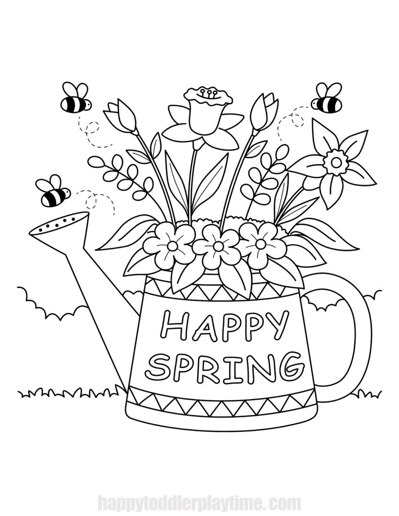 spring coloring page