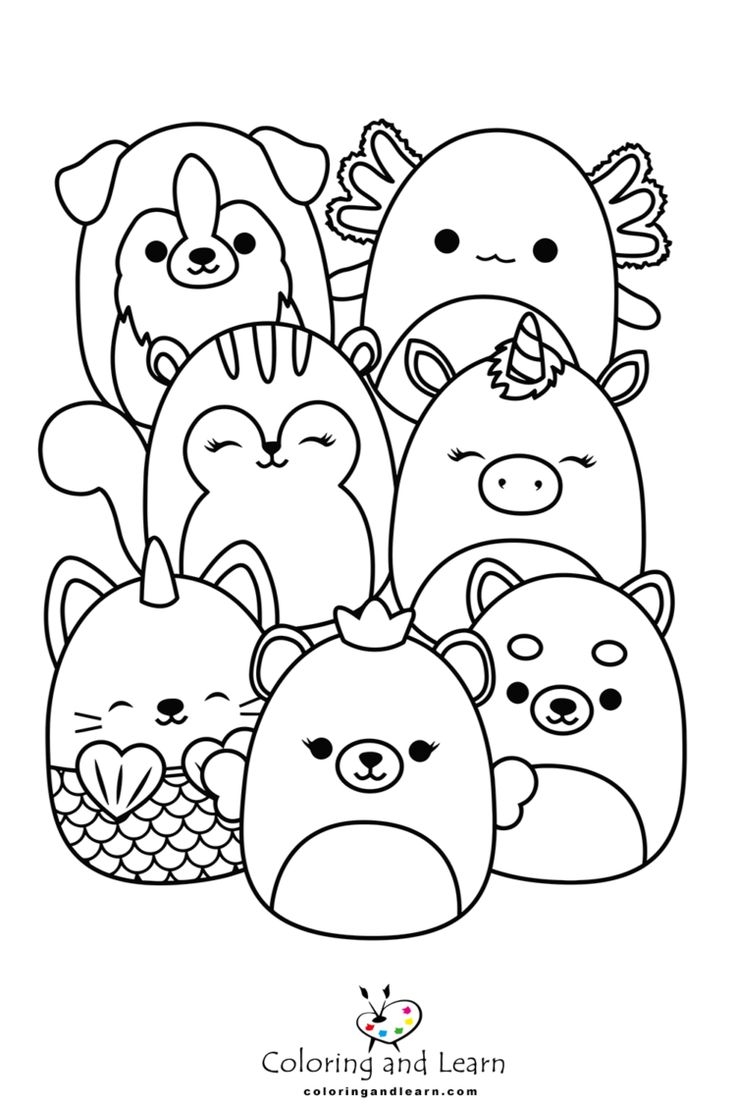 squishmallow coloring page squishmallow coloring page