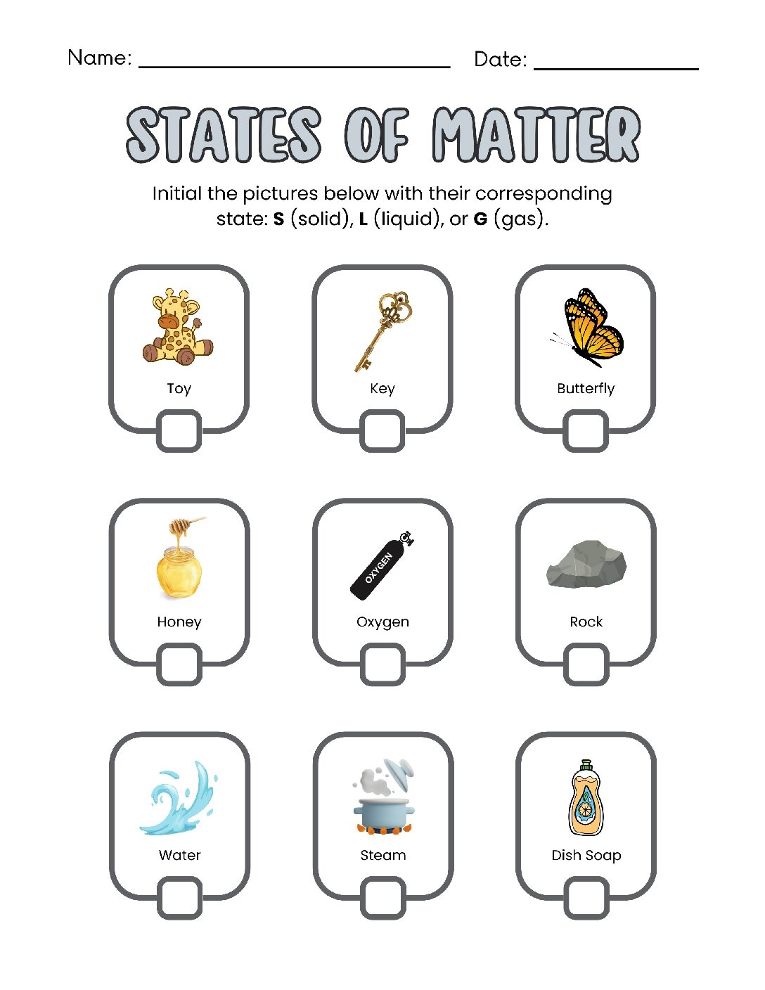 States Of Matter Worksheet Bundle Brainy And Nimble