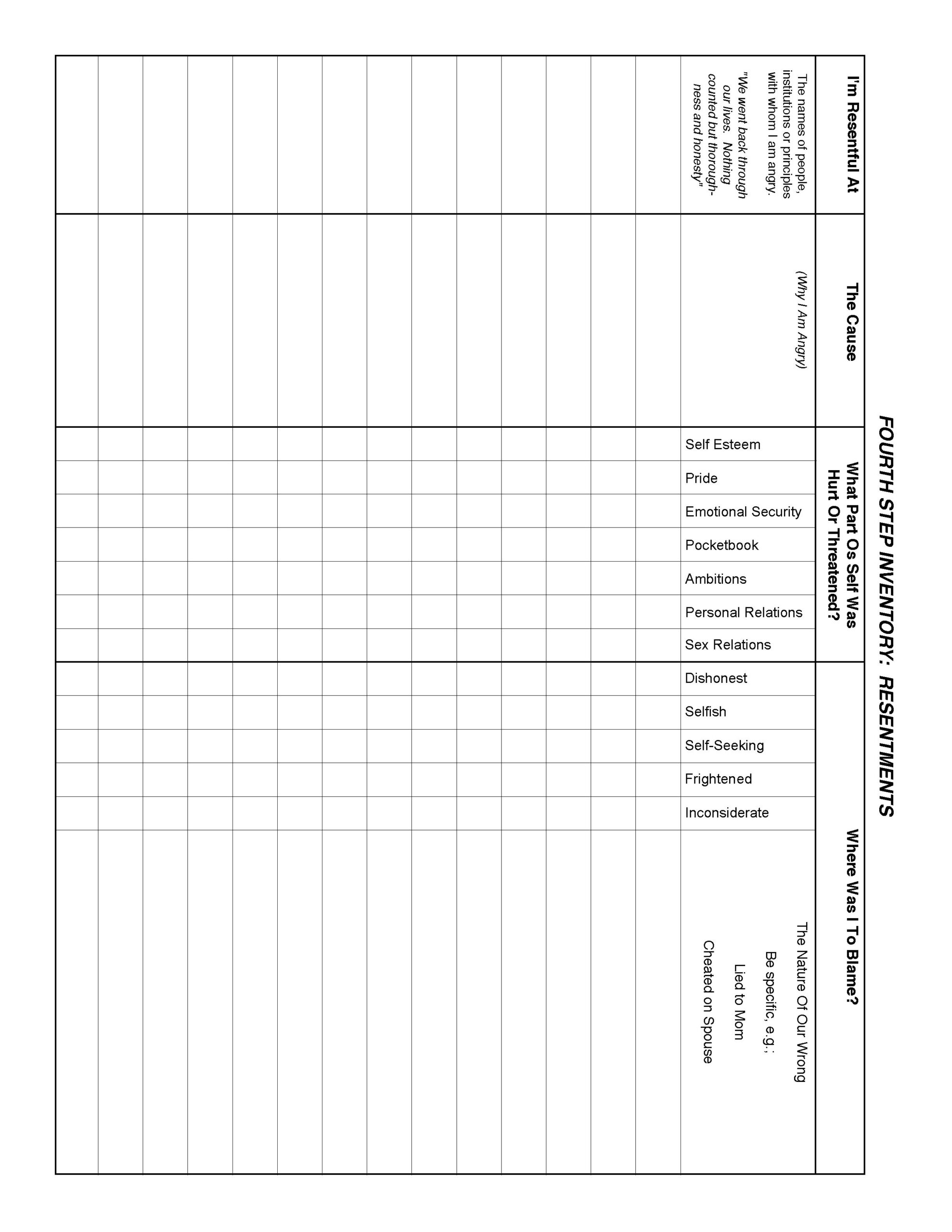 step 4 worksheet
