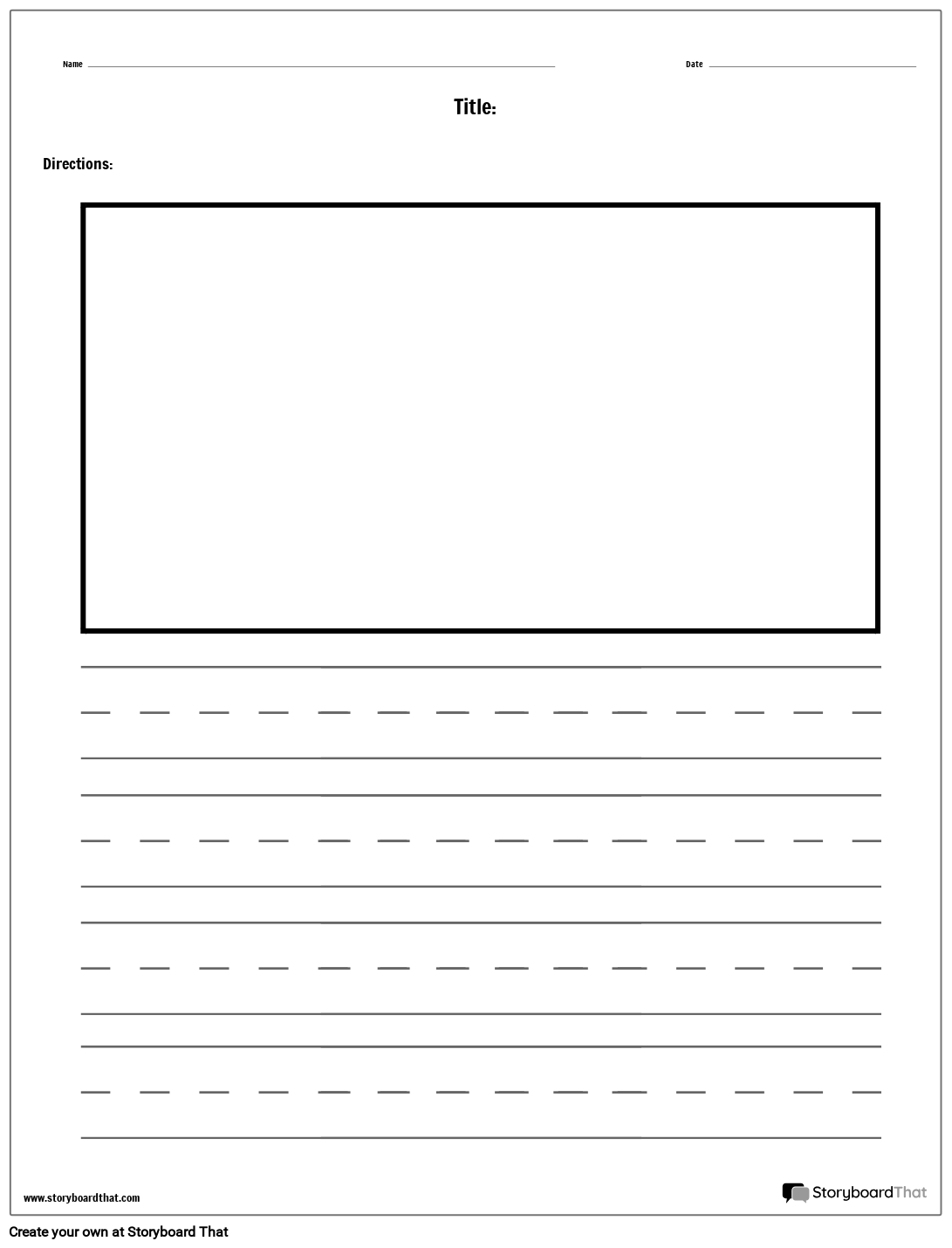 Storyboard That Free Handwriting Worksheet Templates