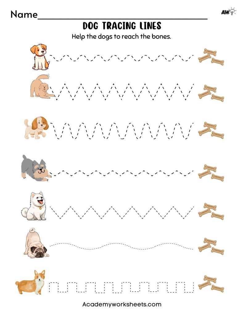 line tracing worksheets