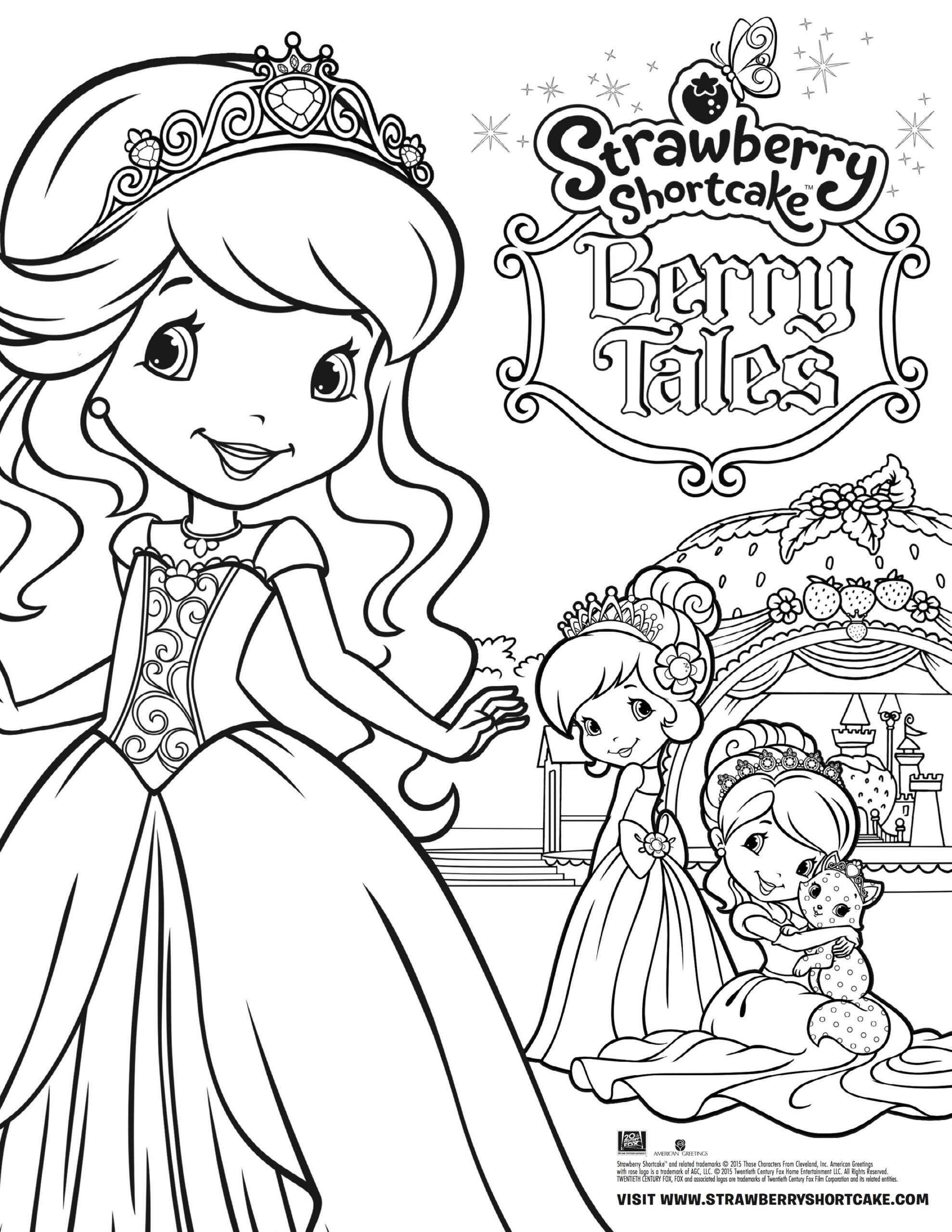 strawberry shortcake coloring book pages strawberry shortcake coloring book pages