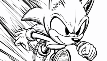 Super Sonic Coloring Pages Free Printable