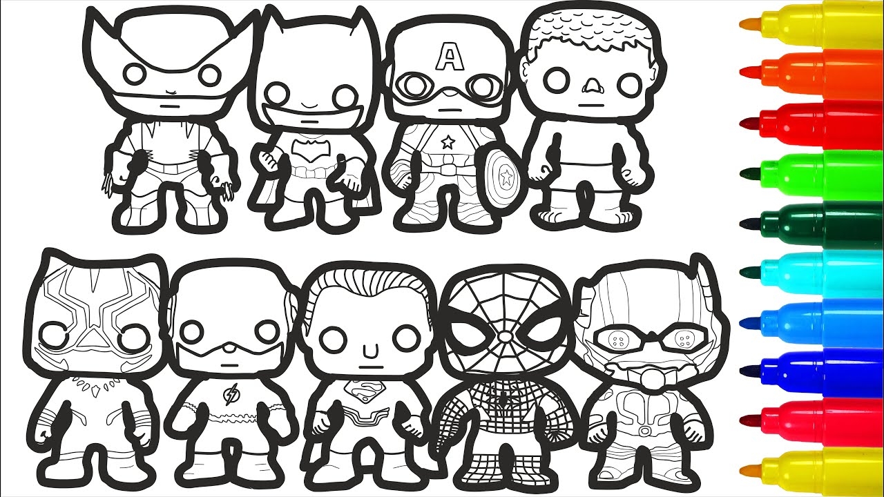 Superheroes Kids Coloring Pages YouTube Superheroes Kids Coloring Pages YouTube