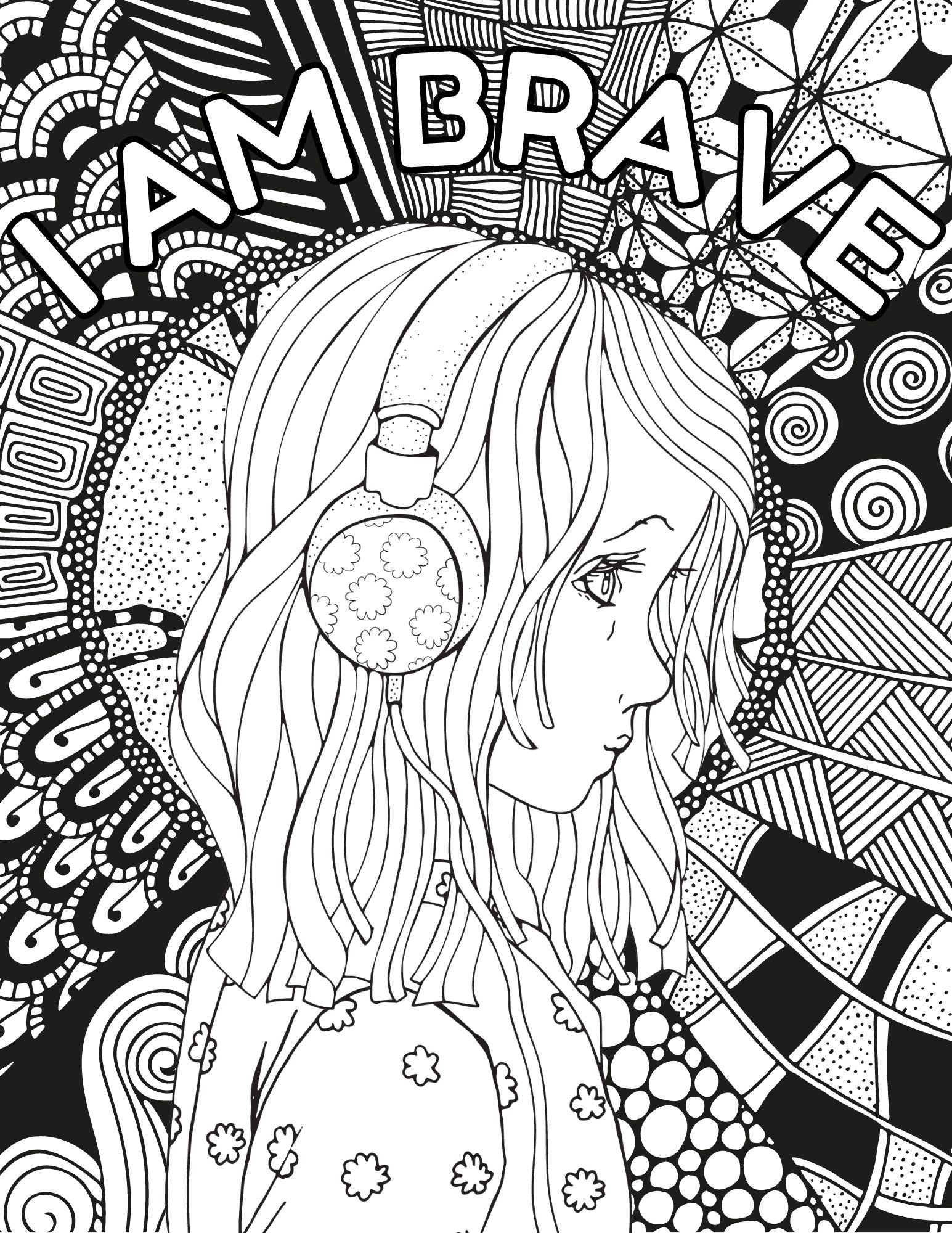 Teens Self Care Coloring Pages Teens Inspirational Quotes Coloring Adults Self Care Coloring Pages Teens Affirmation Coloring Pages Etsy