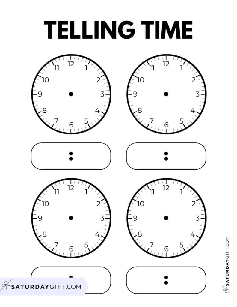 telling time worksheet