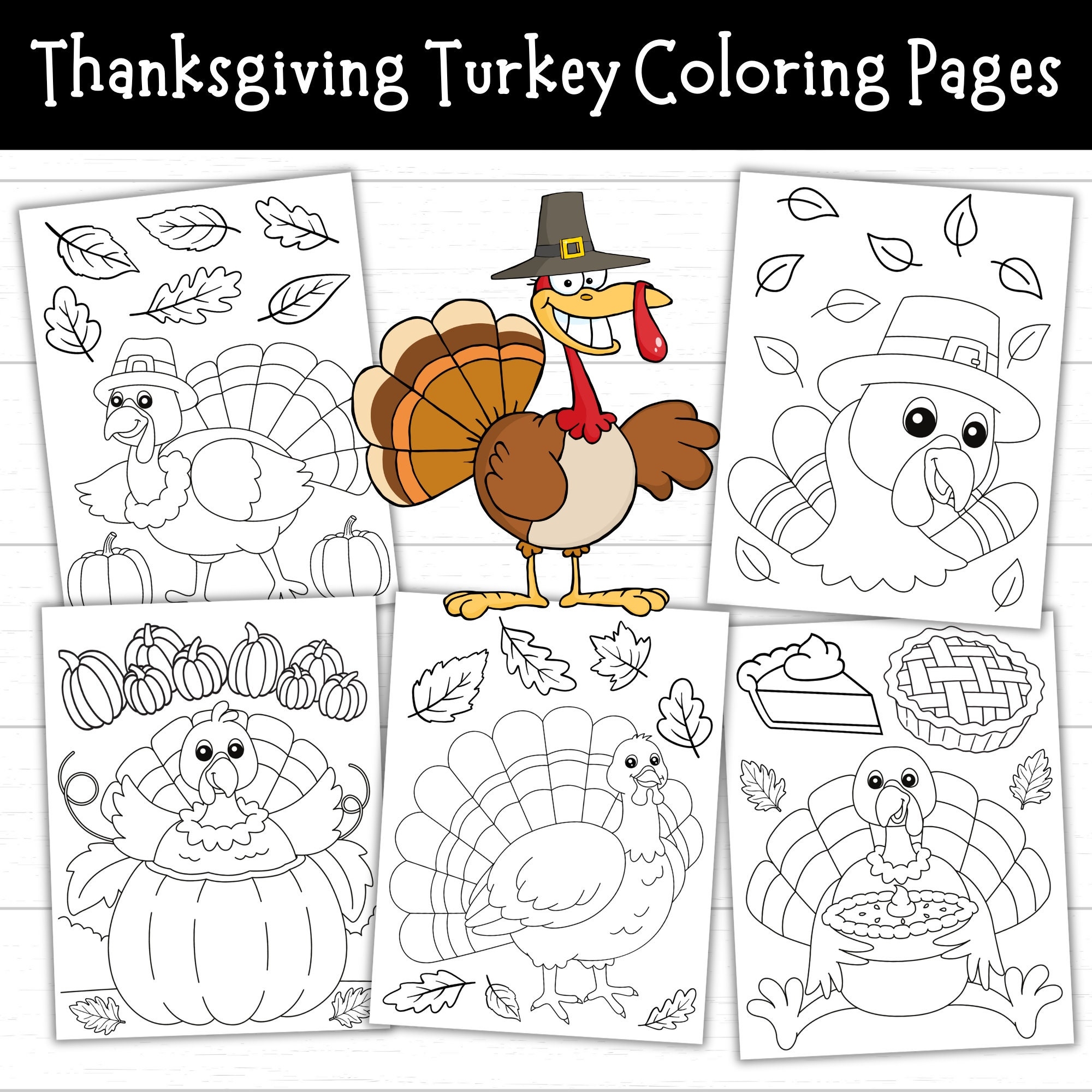 Thanksgiving Turkey Coloring Pages Printable Turkey Coloring Pages Turkey Printables Thanksgiving Coloring Pages Fall Coloring Pages Etsy