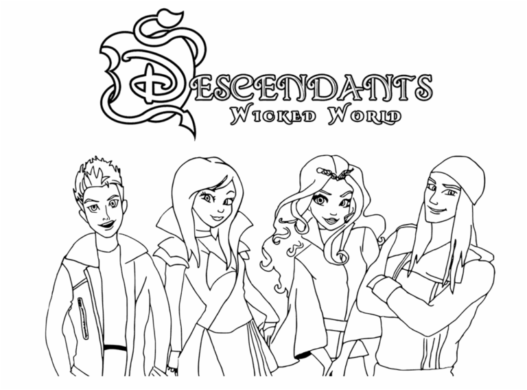 The Descendants To Download Descendants Coloring Pages