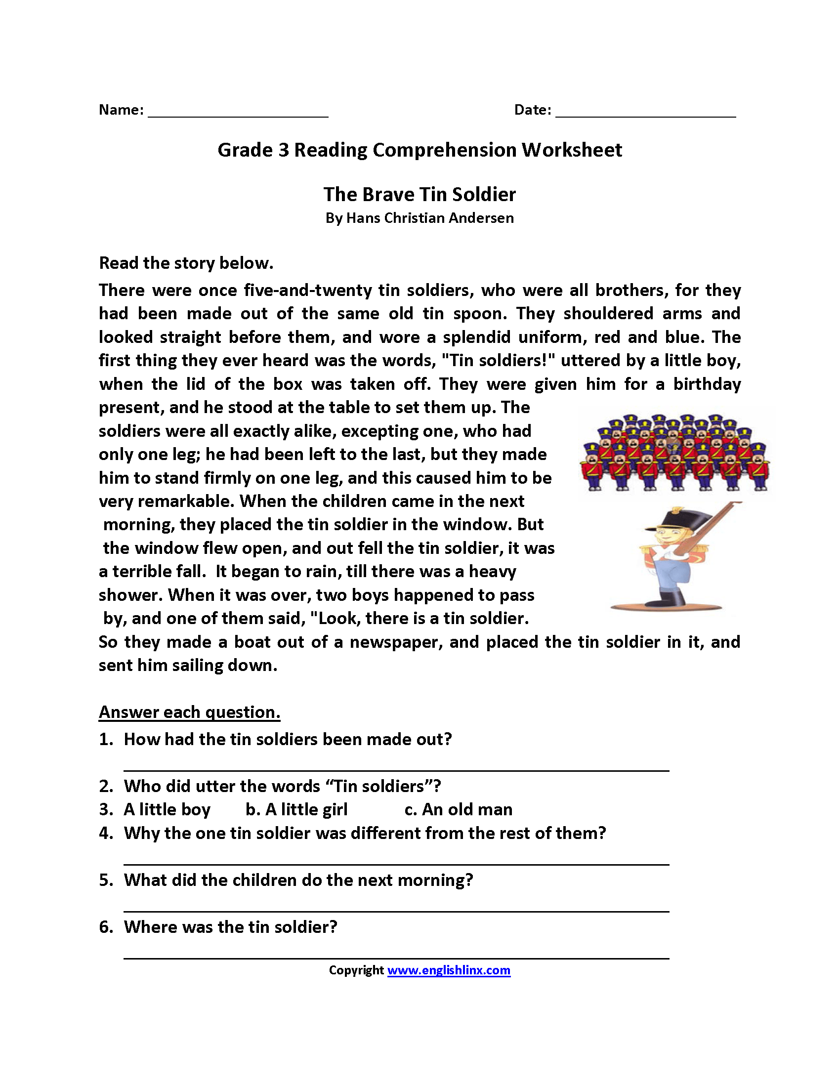 Third Grade Reading Worksheets Improve Fluency Vocabulary