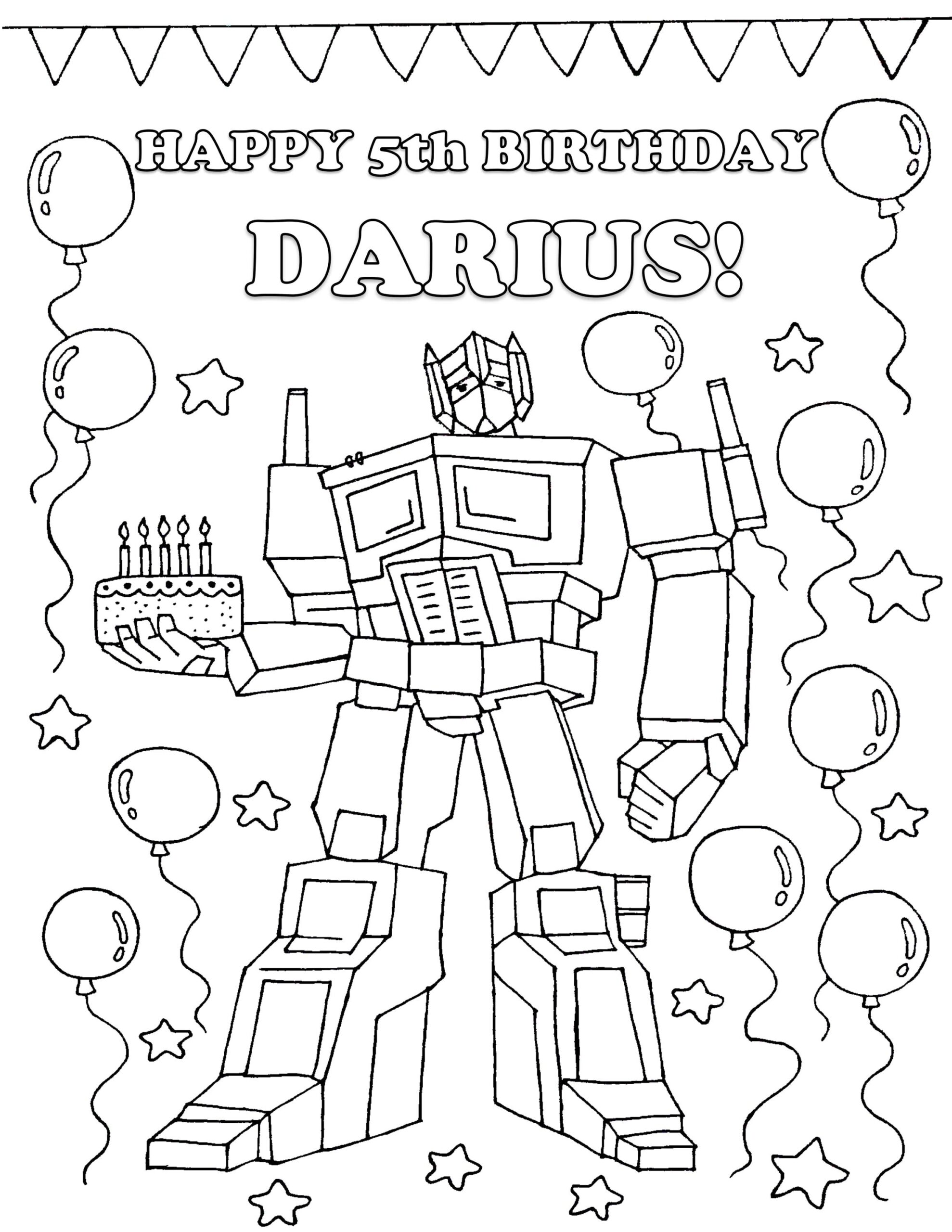 Transformer Birthday Coloring Sheets For Kids transformer Party Favors robot Birthday Party Coloring Pages Transformer Printables Etsy