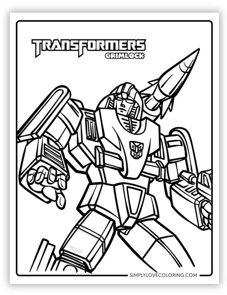 Transformers Coloring Pages Free PDF Printables Simply Love Coloring