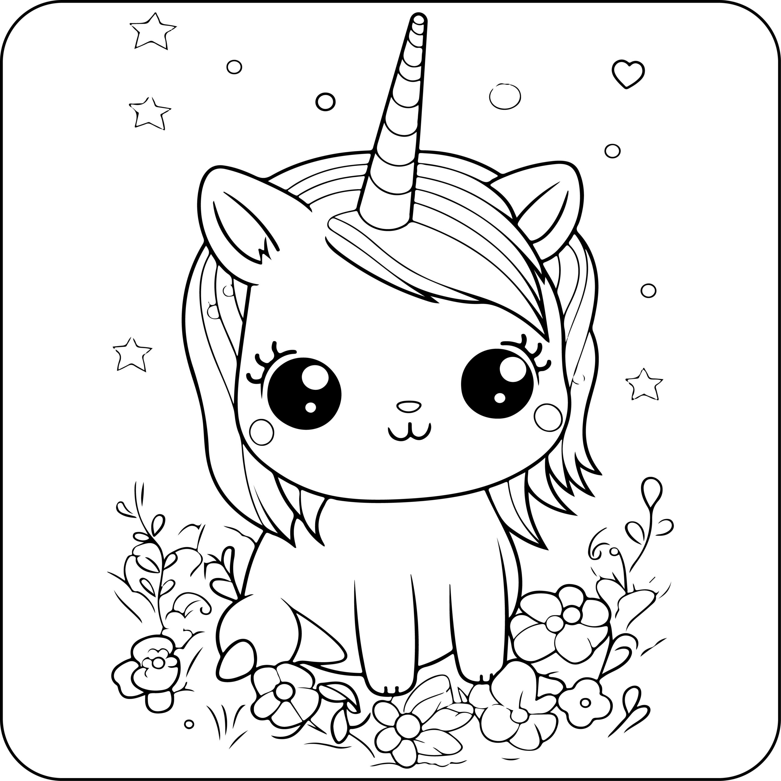 unicorn coloring page