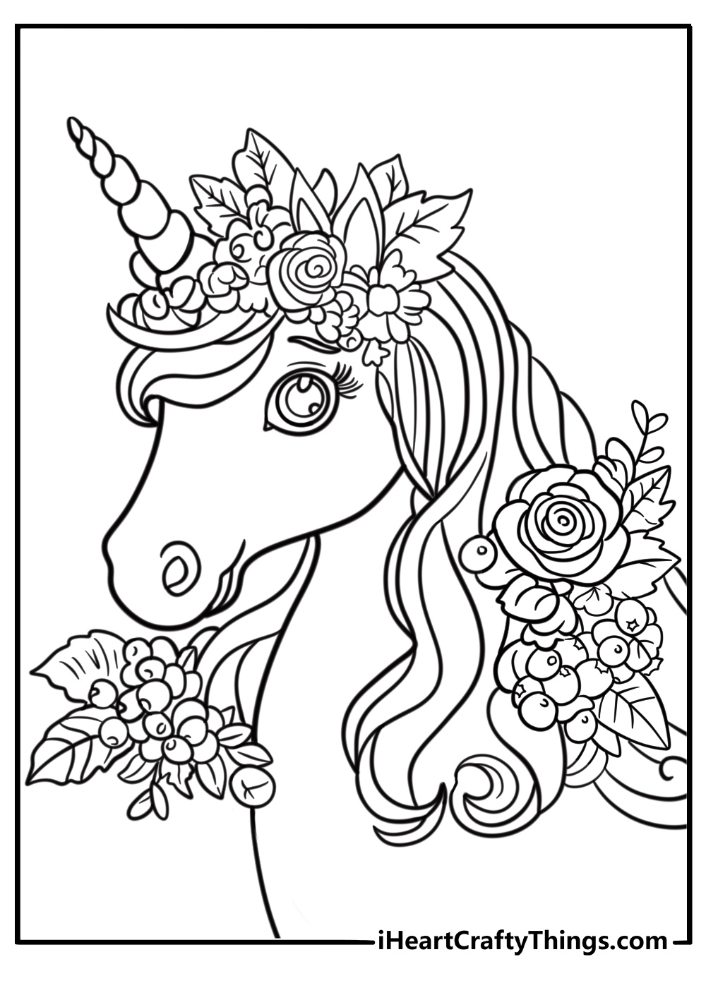 unicorn printable coloring pages