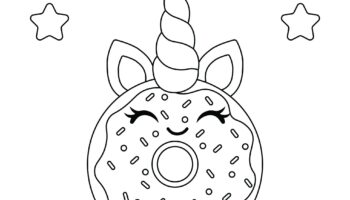 Unicorn Donut Coloring Page Little Sprout Art Learning Lab
