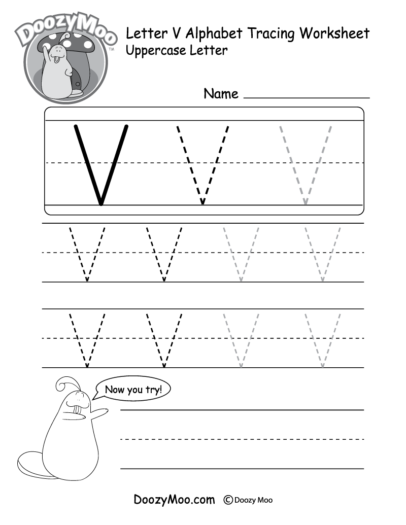 letter v worksheets